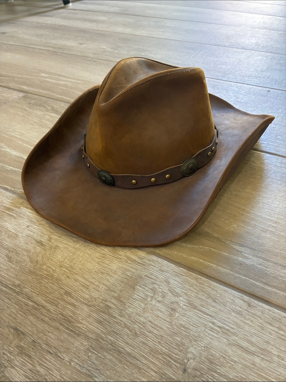 Rodeo Collection Stetson Brown Leather Western Cowboy Hat with Studded Band